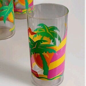 Ensemble de Six Verres en acrylique - Article Promo Esso 1990 Vintage Canadiana